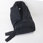 Black Shawl Collar Bathrobe