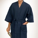 Navy Waffle Kimono