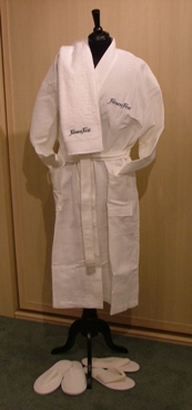 Bathrobes and Gym Towels also available