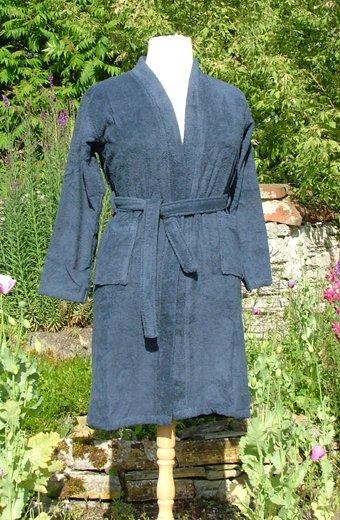 Classique Children's Navy Terry Towelling Kimono