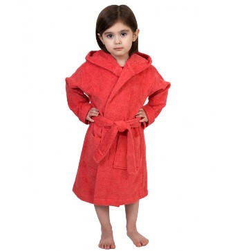 Classic Hooded Red Children's Bathrobe