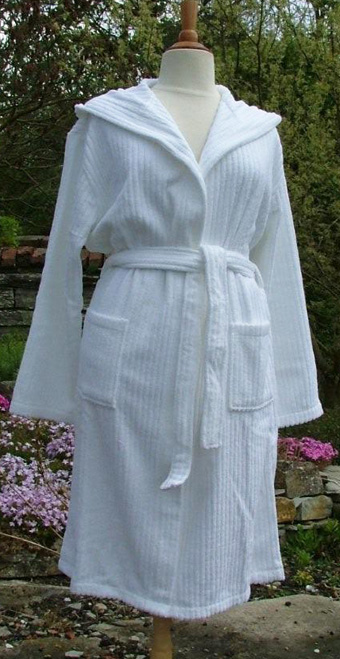 Ribbed Hooded Robe