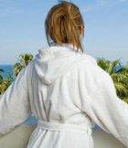 White Hooded  Robe