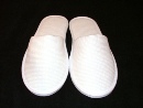 White Waffle Cotton Slippers